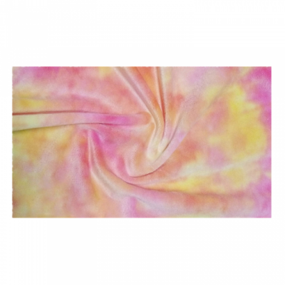 Super Soft New Fashion Tie Dye Knit Hoodie Fabirc Bedclothes Curtain Sofa Children's Clothing Toy Flannelette Fabric