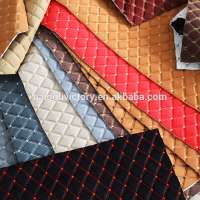 Quilted Embroidery Fabric With Foam Backing  For Sofa & Car Seat Cover Making